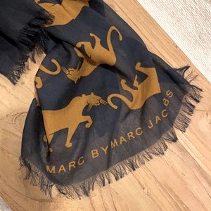 marc by marc jacobs navy leo scarf